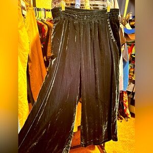 Green Velvet bohemian style pants. HEI brand made in the Philippines.